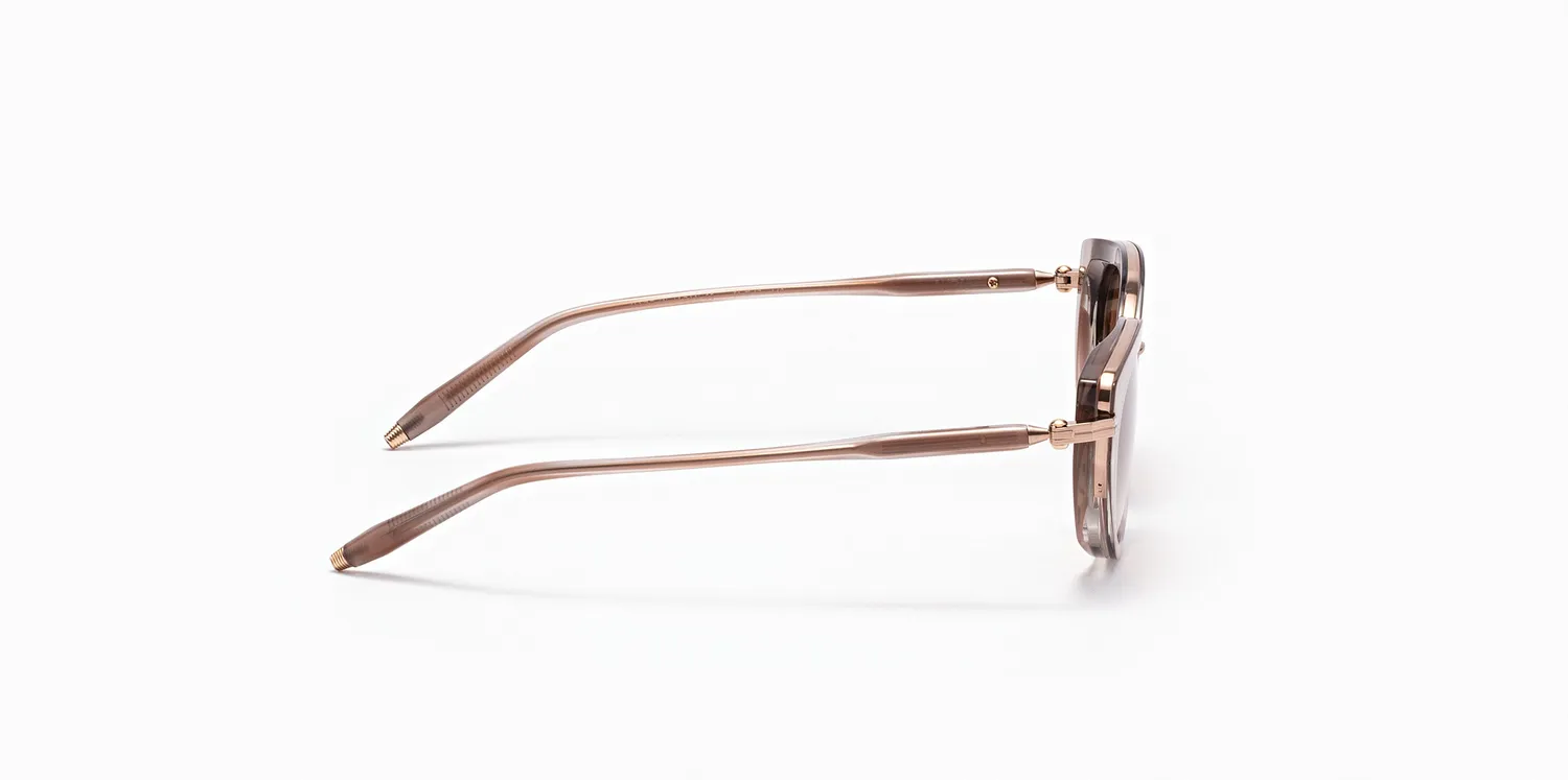 Akoni Etere Athena Sonnenbrille Nude Grey Swirl Cat-Eye