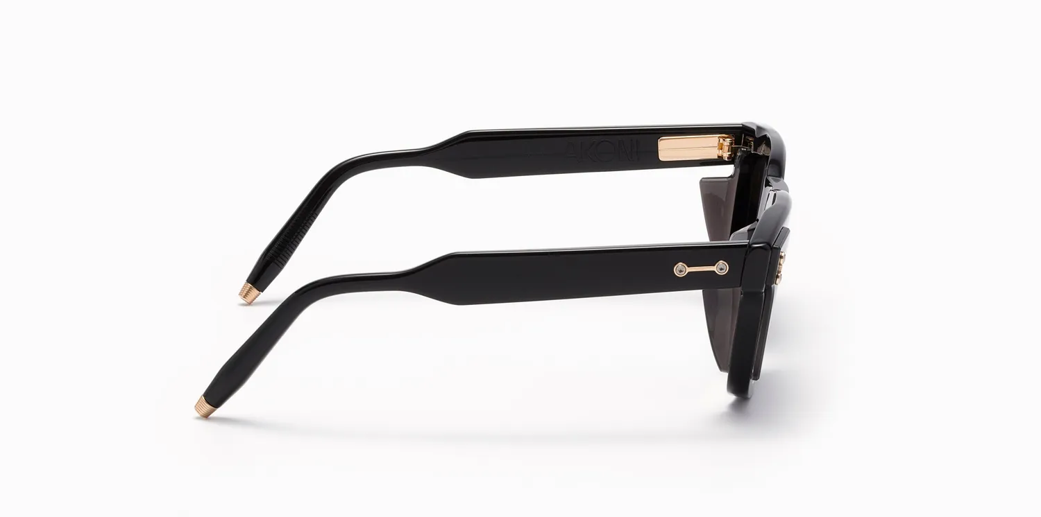 Akoni Ara Sonnenbrille Crystal Black 52 Wellington