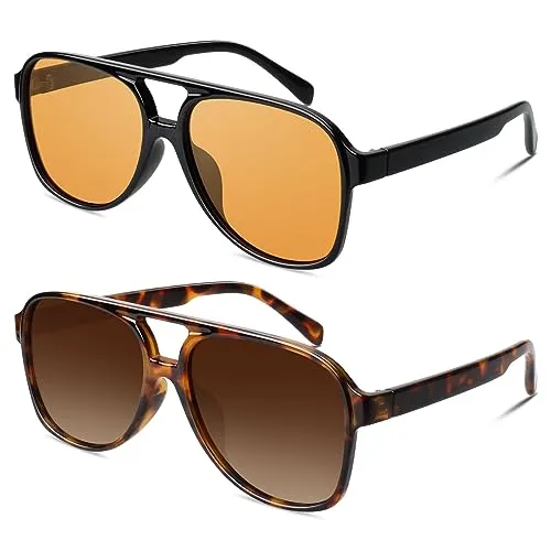 GQUEEN Retro Piloten Sonnenbrille polarisiert UV400