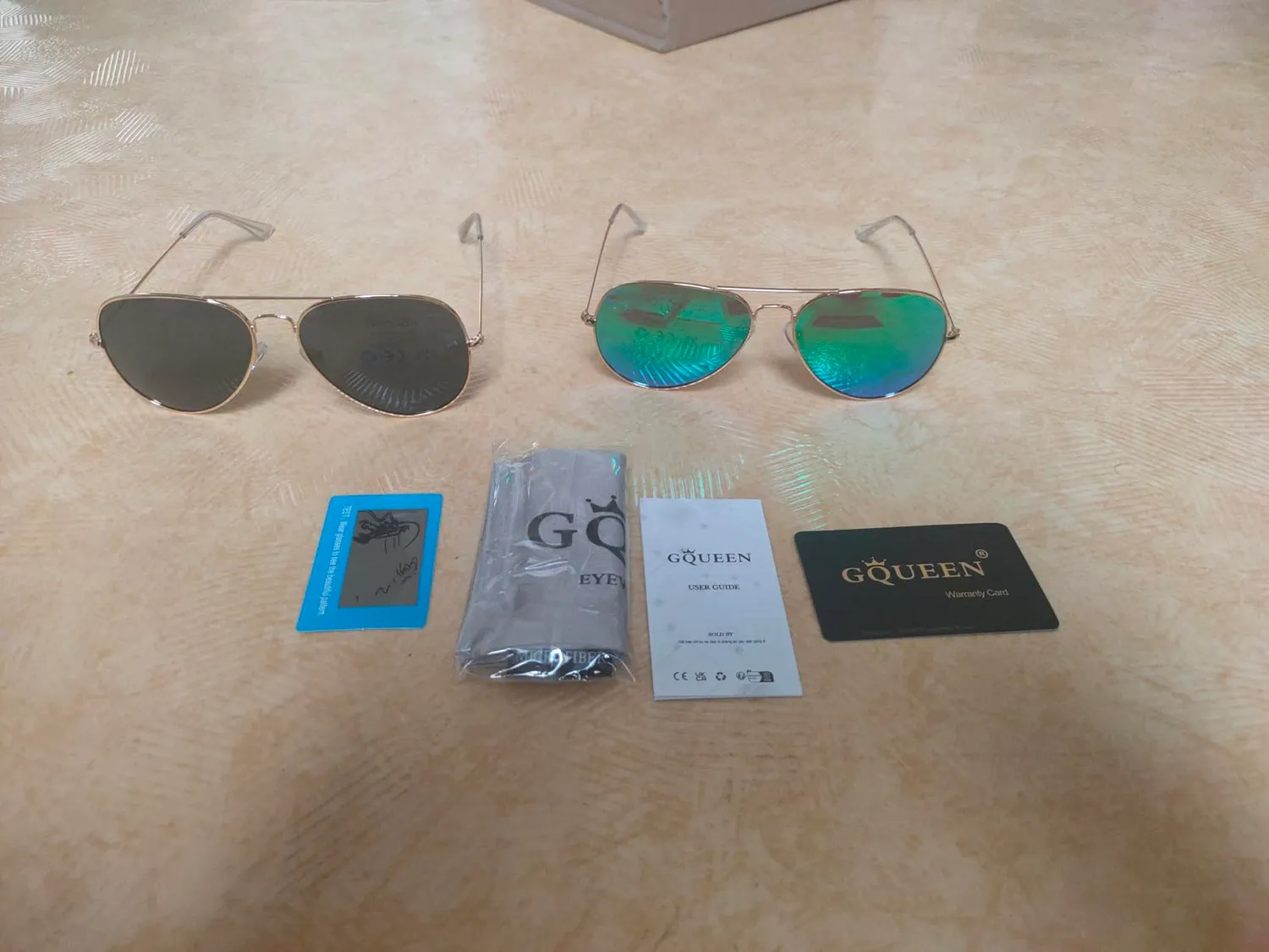 GQUEEN Piloten Sonnenbrille polarisiert Metall 58 mm