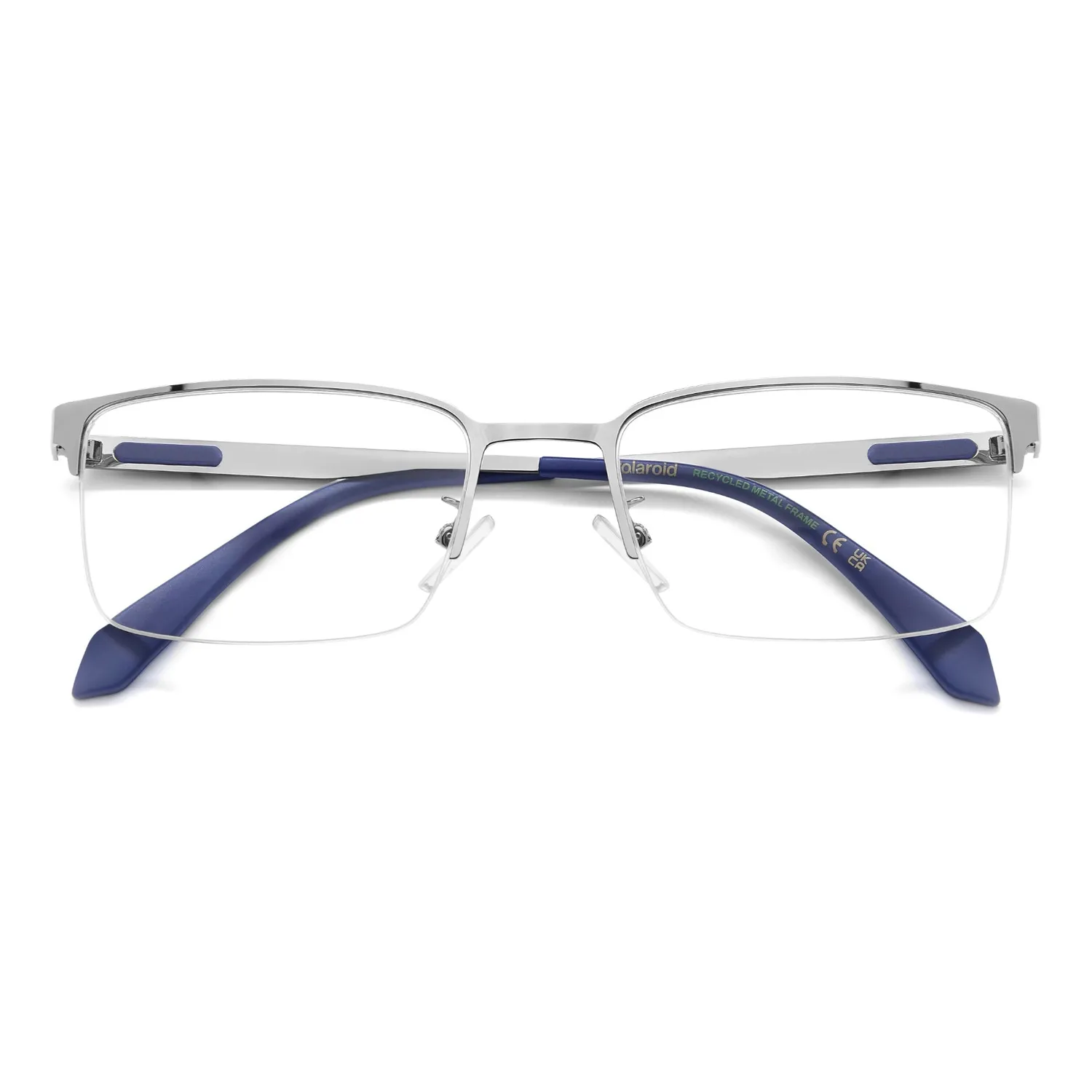 Polaroid PLD D619/G Herrenbrille Schwarz Halbrand Metall