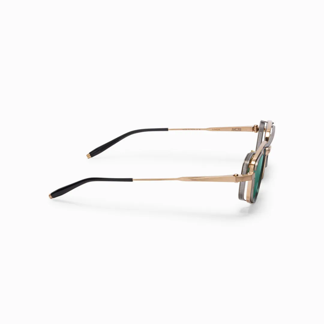 Akoni Delta Atlantis Sonnenbrille Brushed 12k Gold Titan