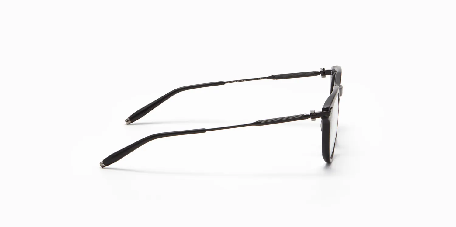 Akoni Delta Gemini runde Brille Matt Schwarz 50
