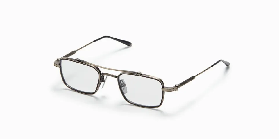 Akoni Delta Cassini Brille Antique Silver Titan 48