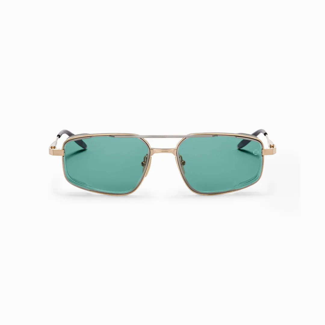 Akoni Delta Atlantis Sonnenbrille Brushed 12k Gold Titan