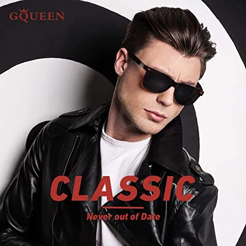 GQUEEN Rechteck Sonnenbrille polarisiert leicht UV400