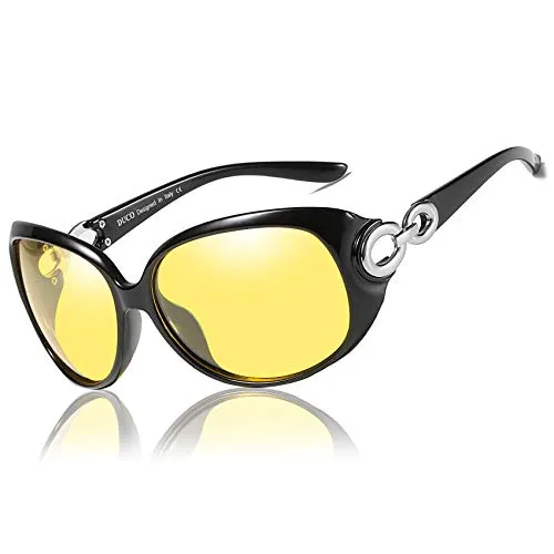 DUCO 1221Y Nachtfahrbrille Schwarz Gelb polarisiert