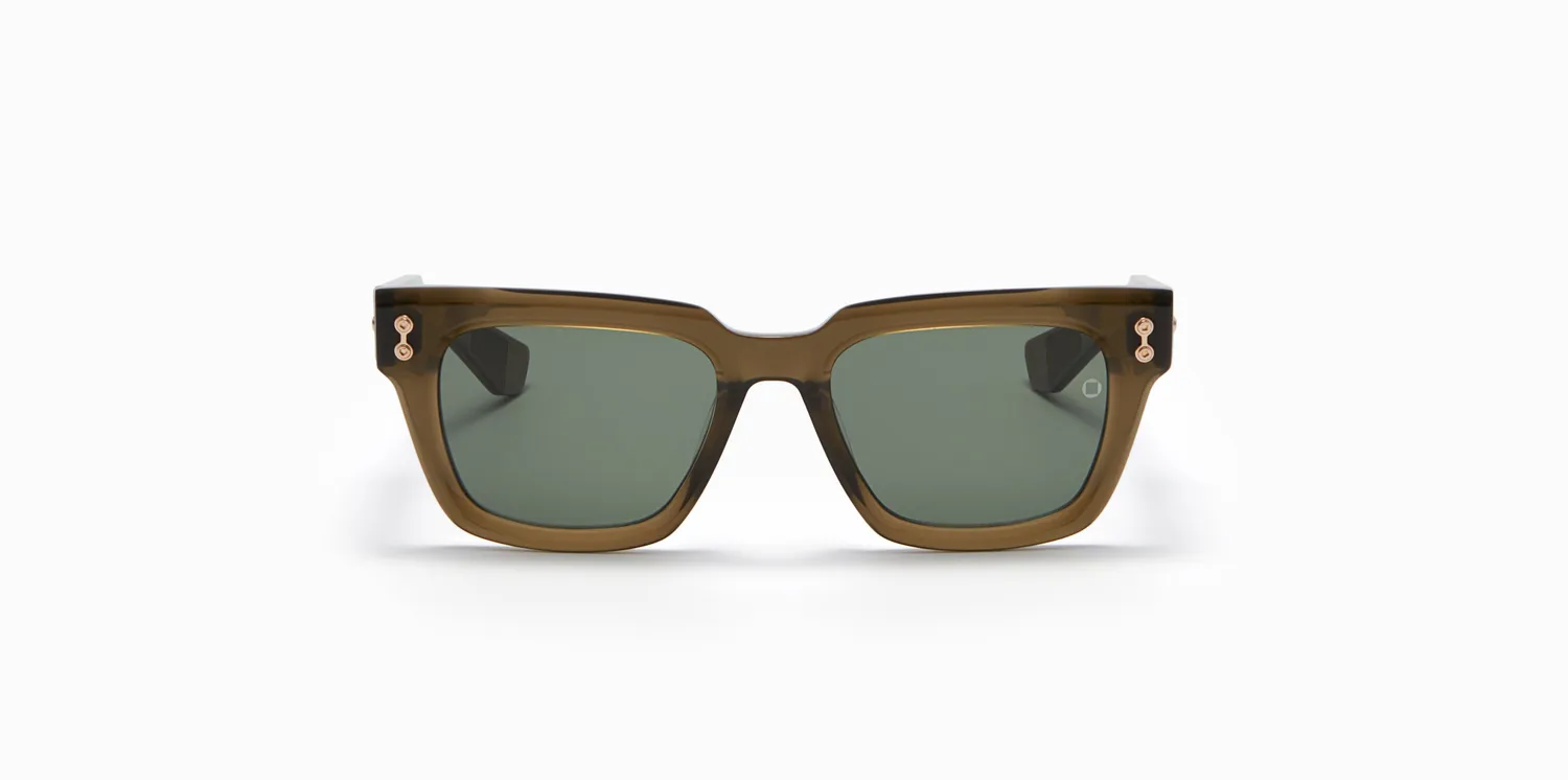 Akoni Pyxis Sonnenbrille Crystal Olive Acetat