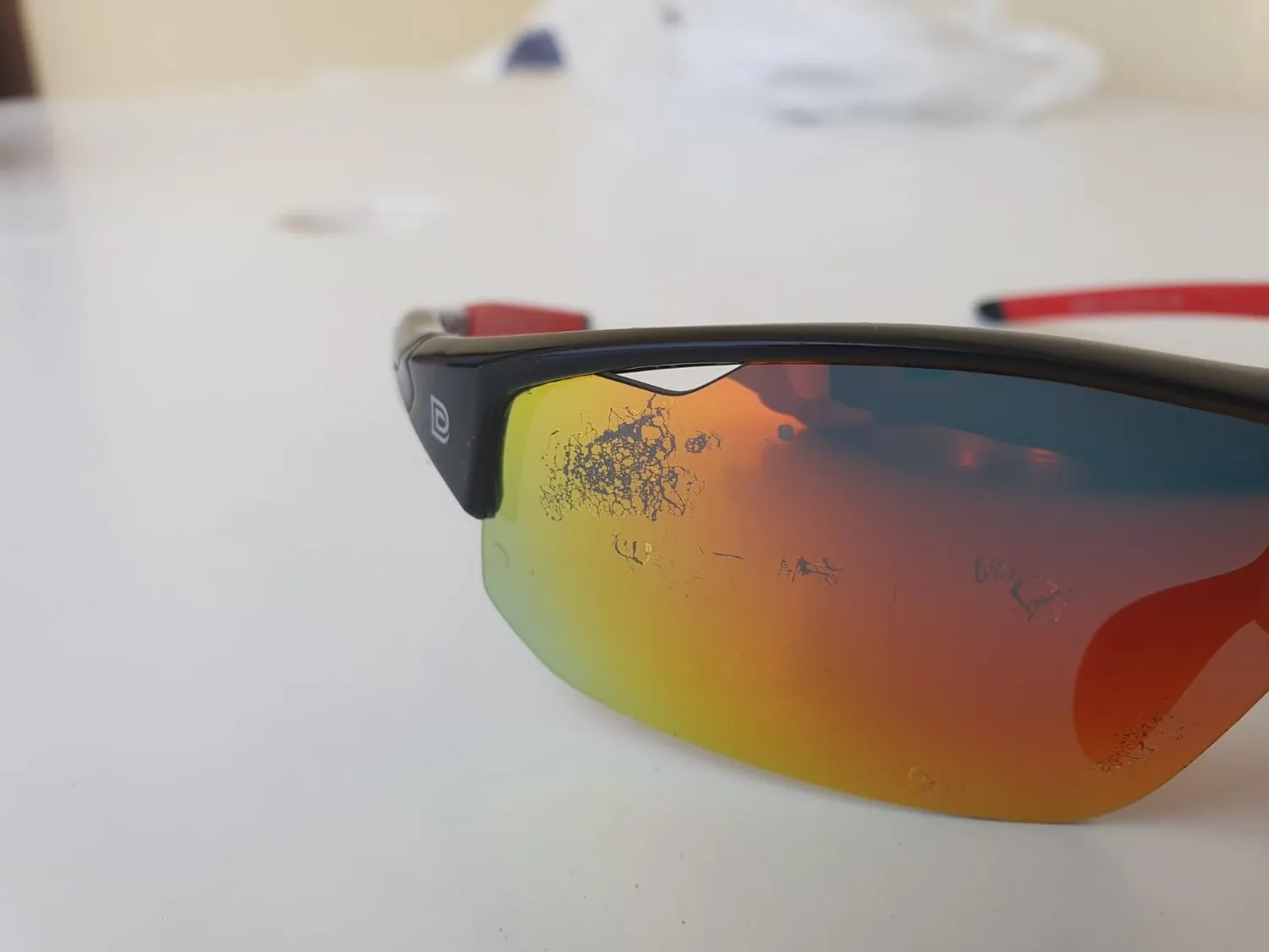 DUCO DK261 Kinder Sportbrille polarisiert schwarz-rot