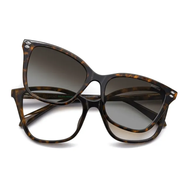 Polaroid PLD D603/C Brille Havanna Cateye Clip-on