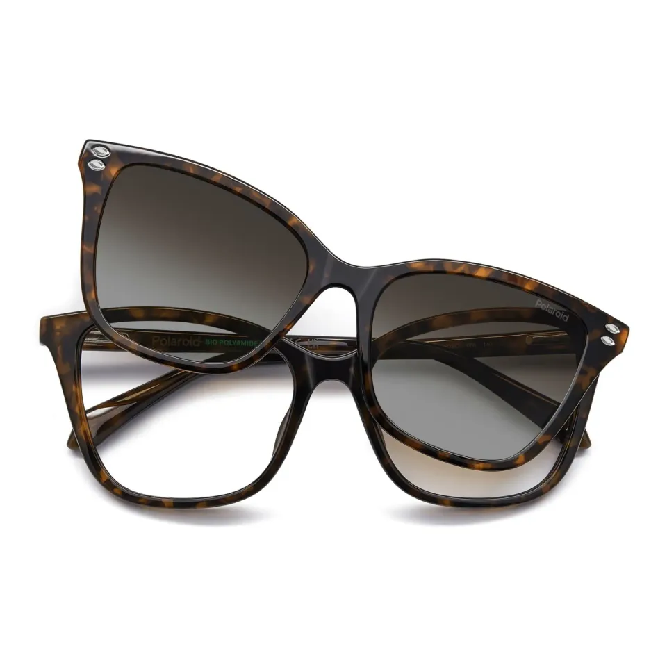 Polaroid PLD D603/C Brille Havanna Cateye Clip-on