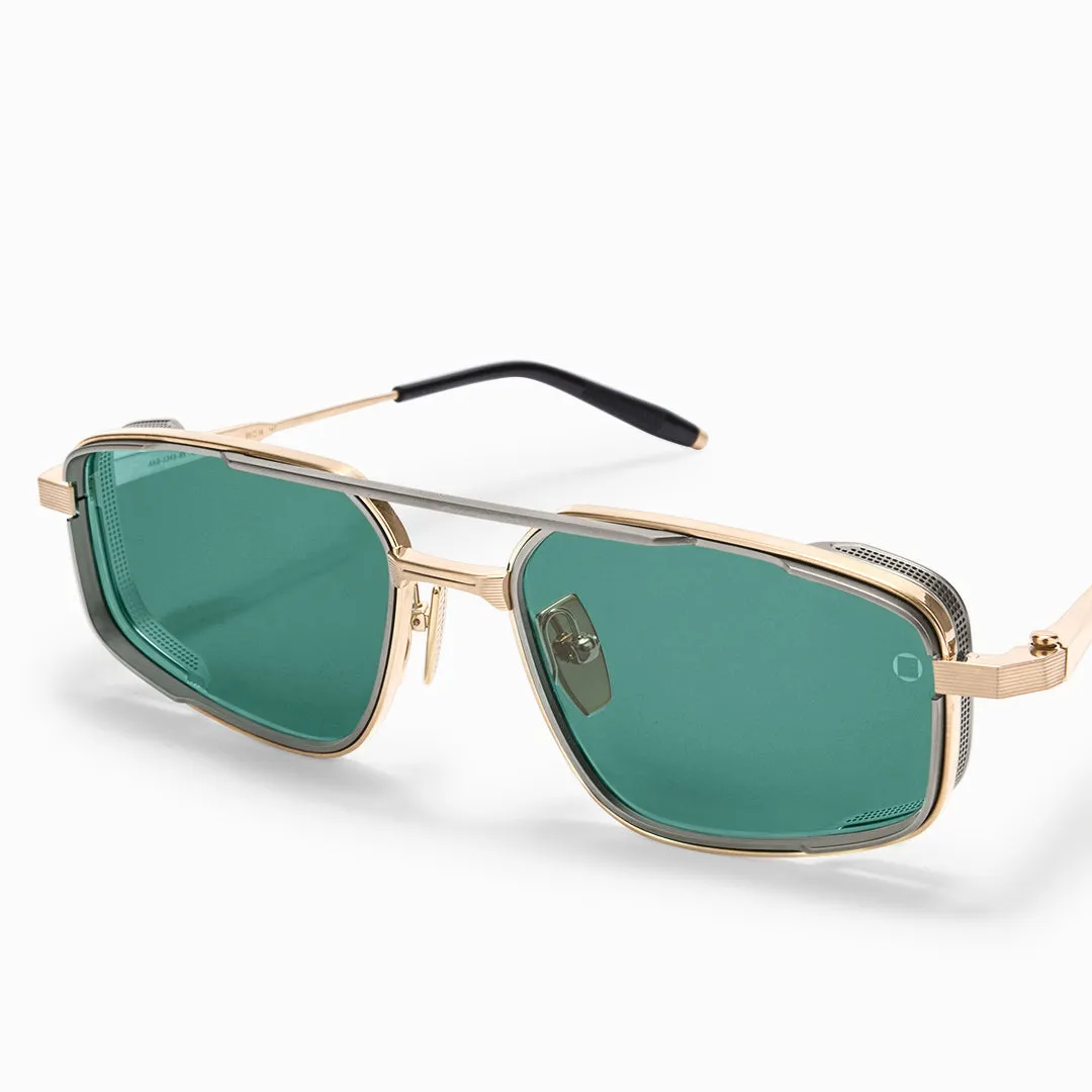 Akoni Delta Atlantis Sonnenbrille Brushed 12k Gold Titan