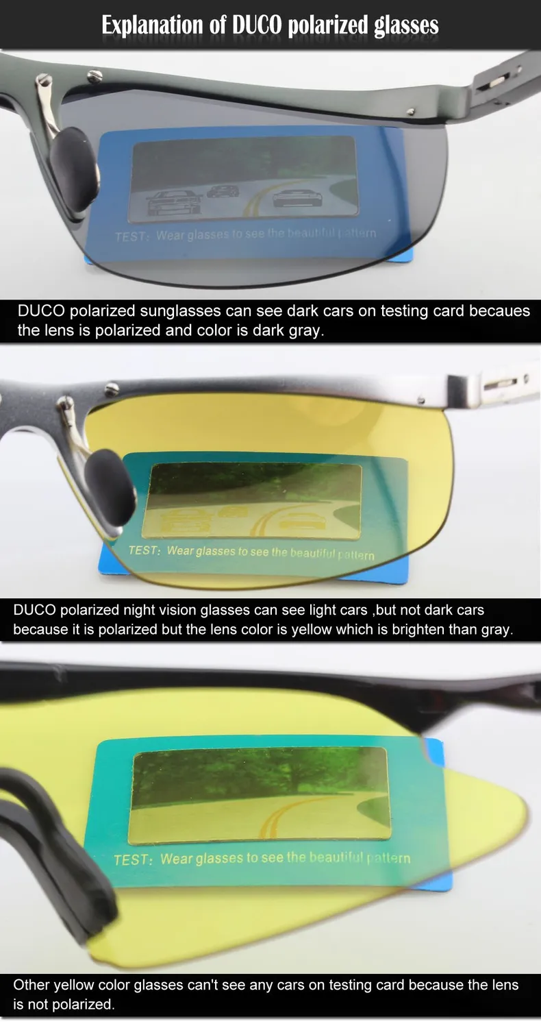 DUCO 8177Y Nachtfahrbrille polarisiert schwarz gelb