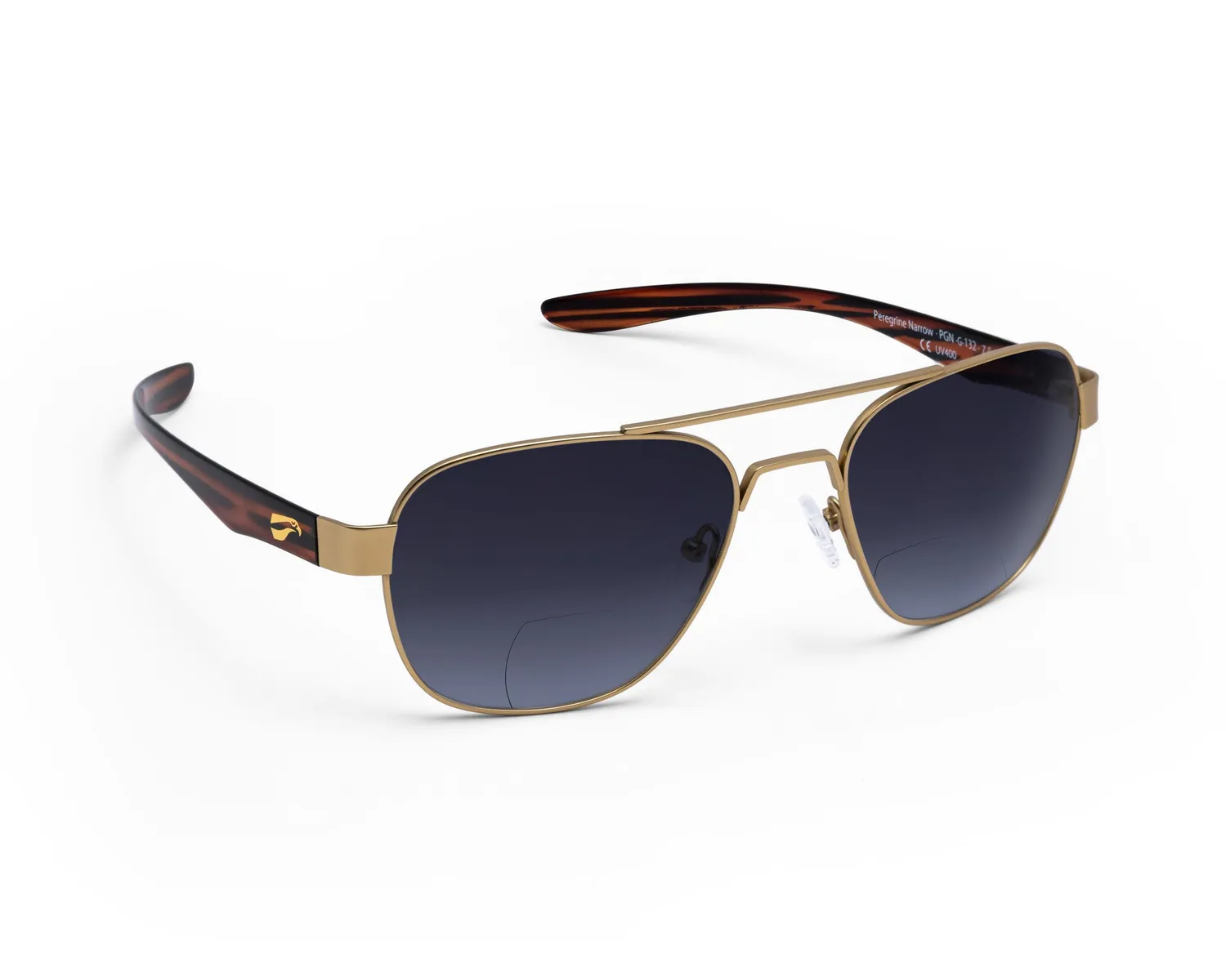 Flying Eyes Peregrine Titanium Non-RX Bifocals Brille Narrow +2,0