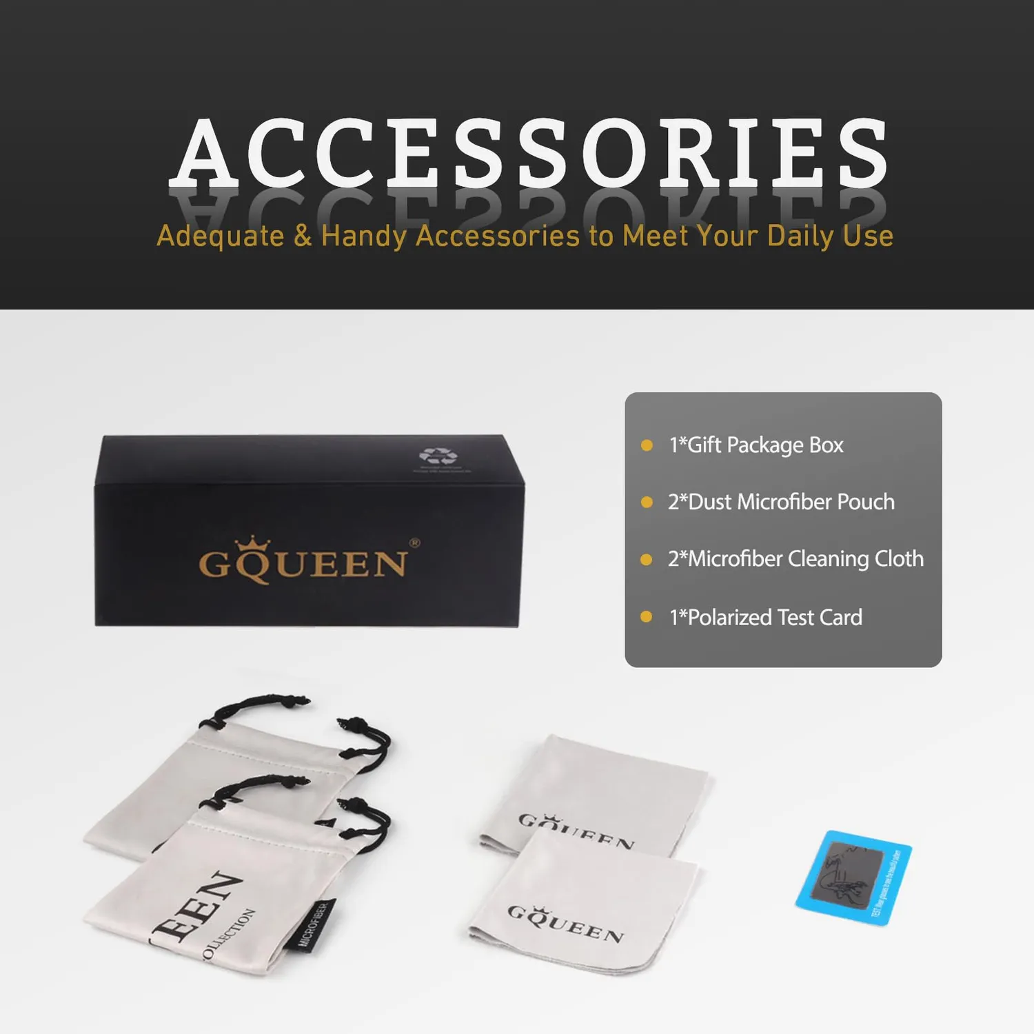 GQUEEN Retro Piloten Sonnenbrille polarisiert UV400