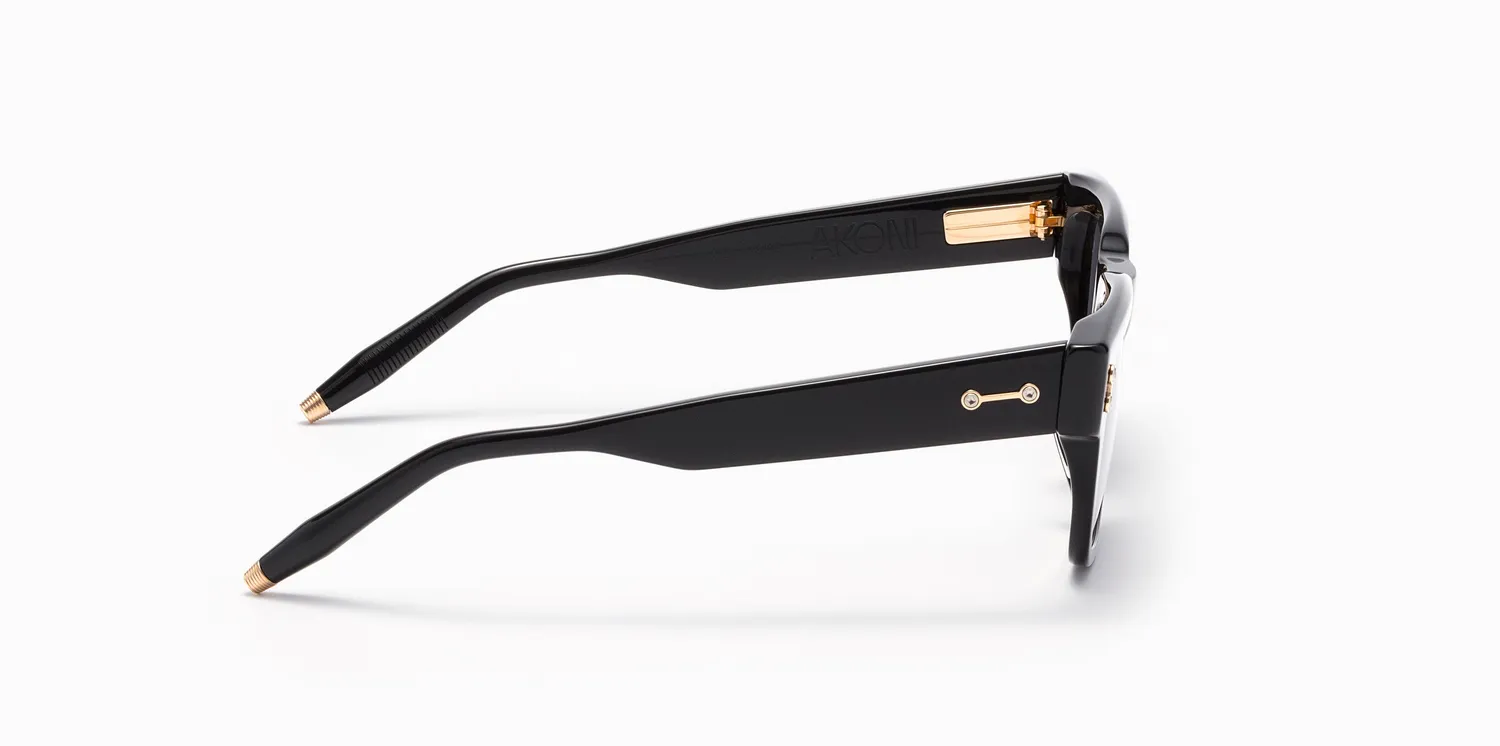 Akoni Etere Columba 54 Sonnenbrille Schwarz Acetat