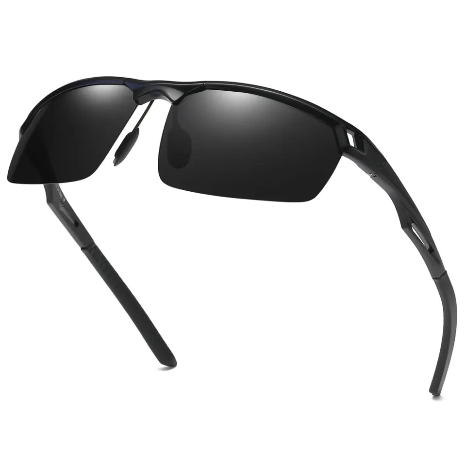 DUCO 8550 Sonnenbrille Herren Schwarz Grau polarisiert