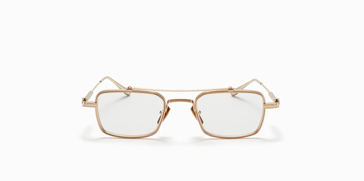 Akoni Delta Cassini Brille Brushed White Gold Titan