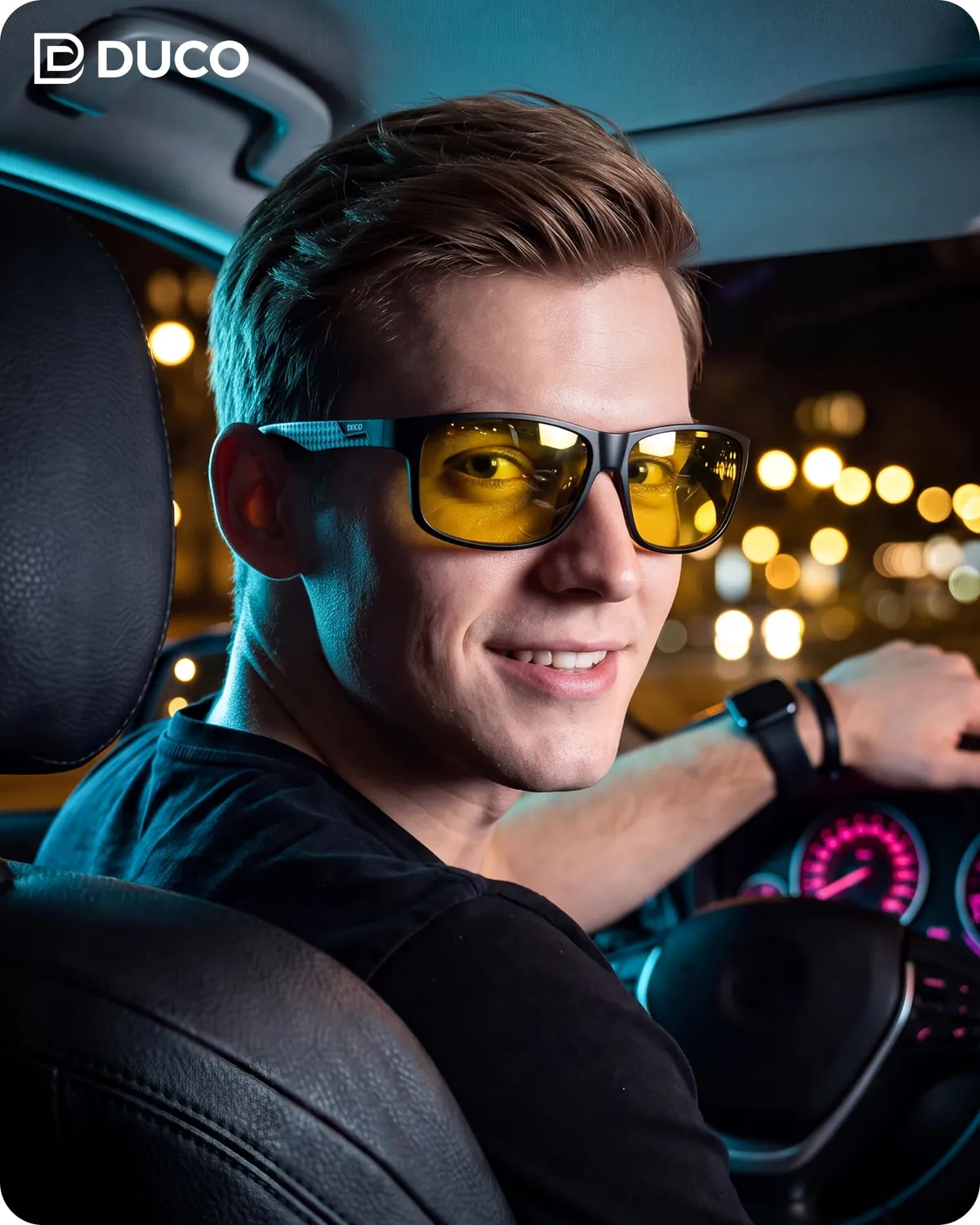 DUCO 8206Y Nachtfahrbrille polarisiert ultraleicht