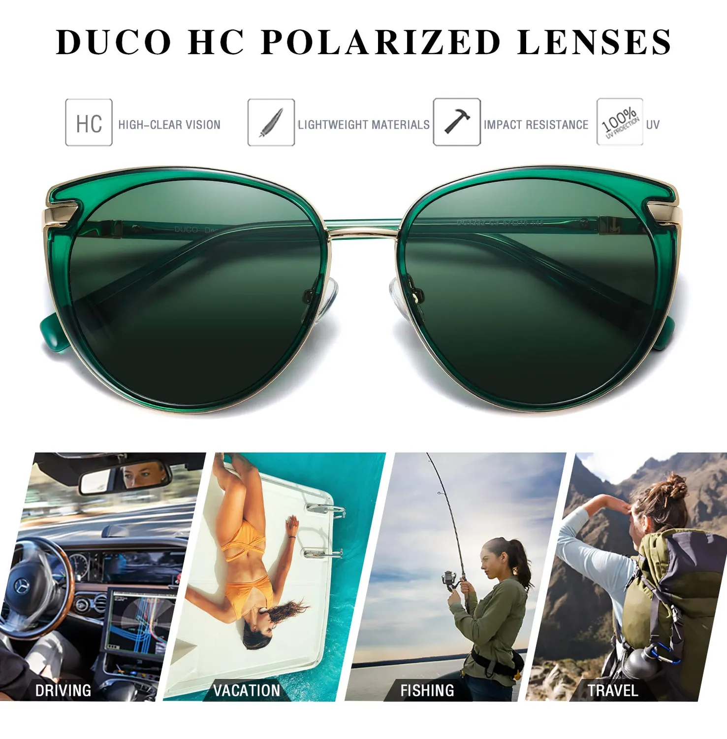 DUCO DC1222 Damen Sonnenbrille polarisiert UV400