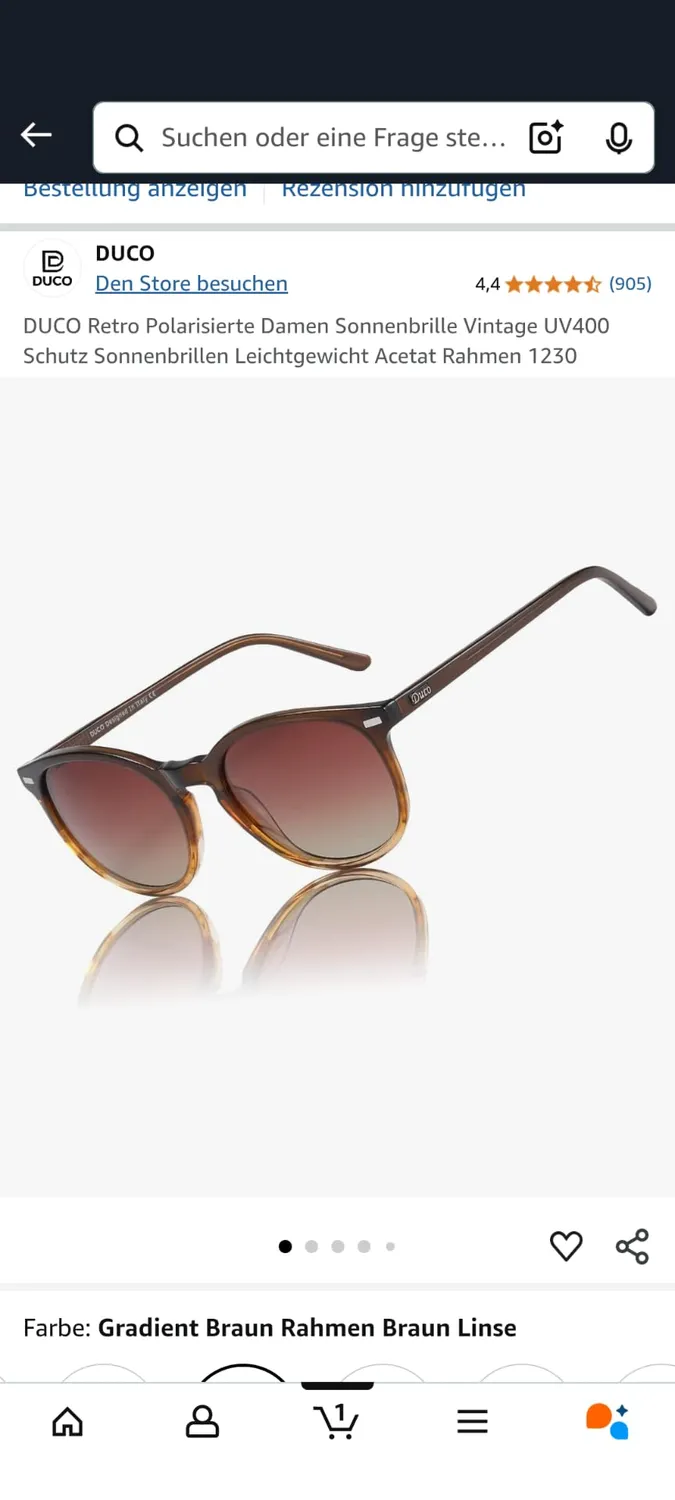 DUCO 1230 Damen Sonnenbrille Schwarz polarisiert