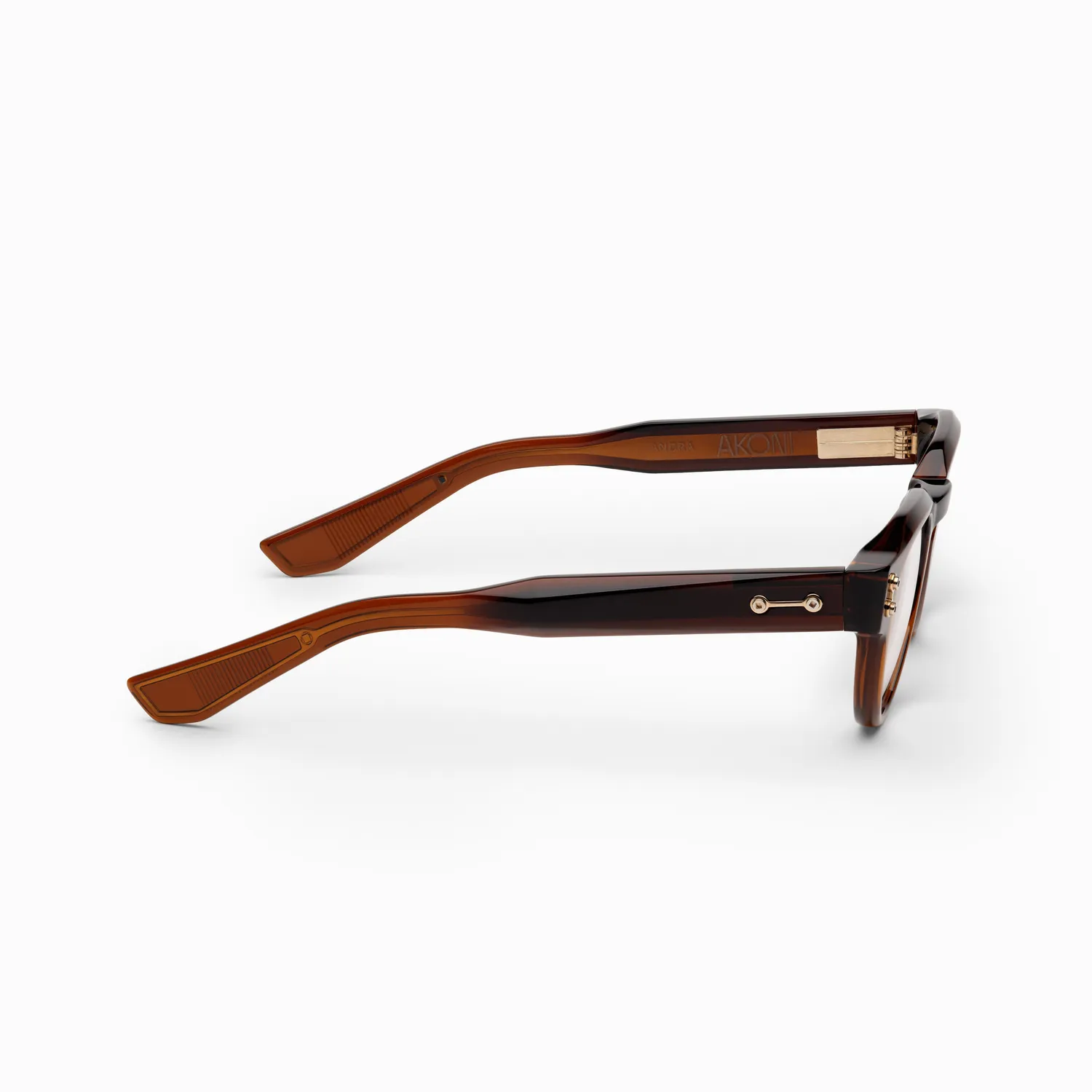 Akoni Etere Andra Brille Crystal Dark Brown Acetat