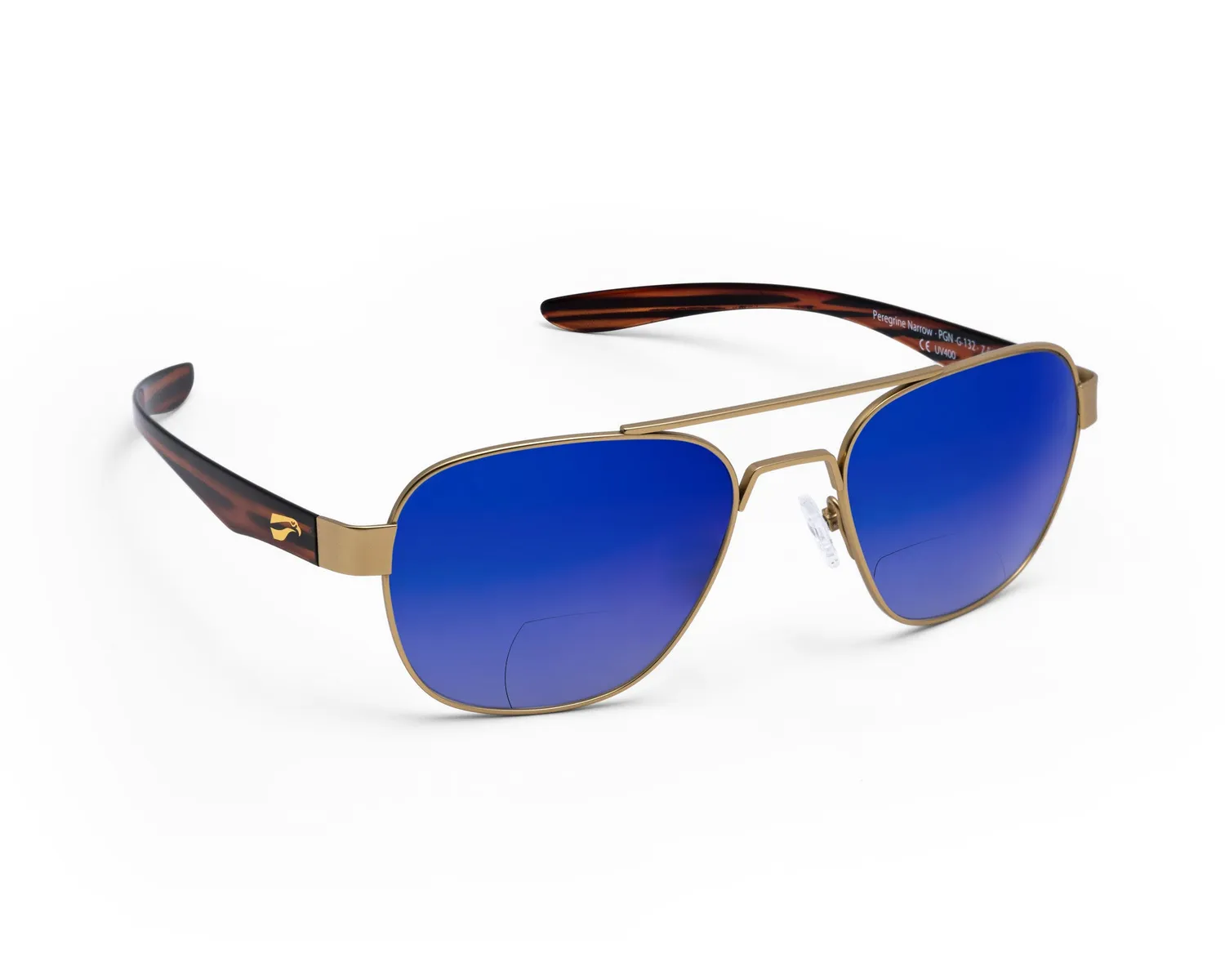 Flying Eyes Peregrine Titanium Non-RX Bifocals Brille Narrow +2,0