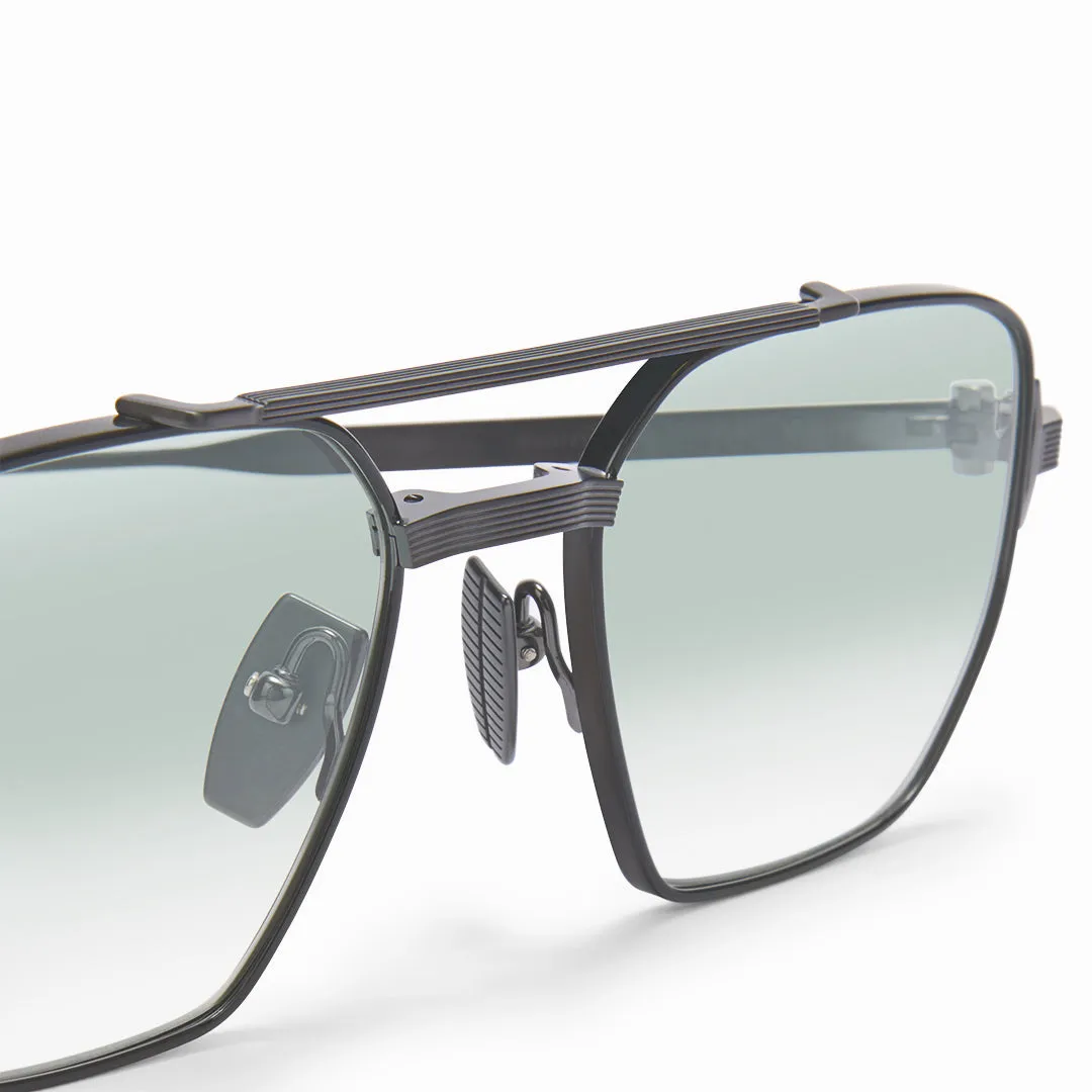Akoni Delta Proteus Sonnenbrille Brushed Black Iron Titan