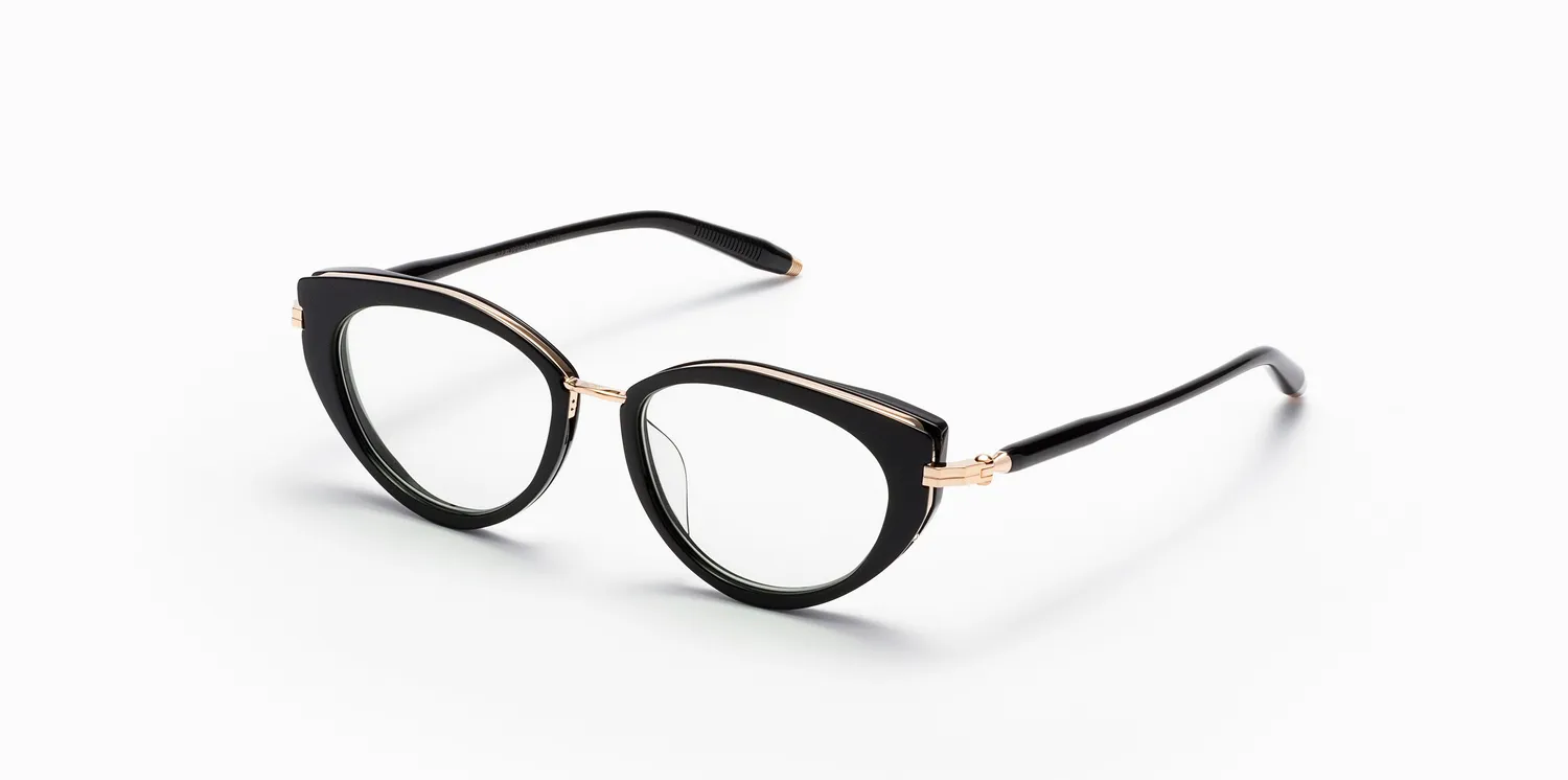 Akoni Etere Athena Rx Brille Sand Swirl Black Cateye