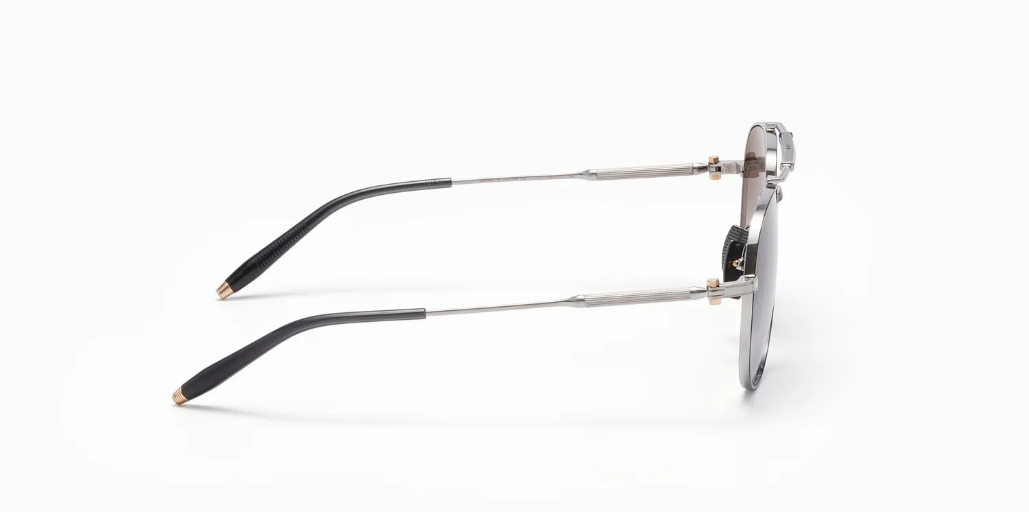 Akoni Hydra Aviator Sonnenbrille Brushed Palladium 59 polarisiert