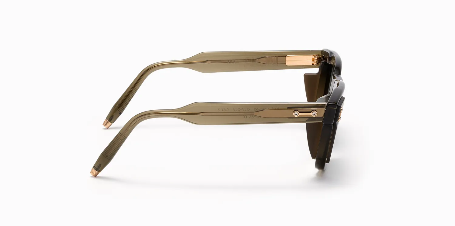Akoni Etere Ara Sonnenbrille Olive Acetat