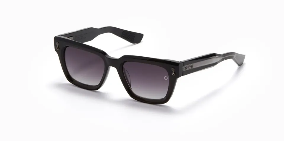 Akoni Etere Pyxis Sonnenbrille Crystal Black entspiegelt
