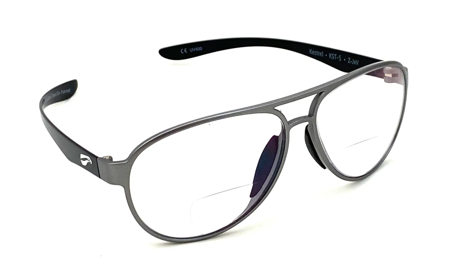 Flying Eyes Cooper Aviator Bifokalbrille Gradient Grau +2,0