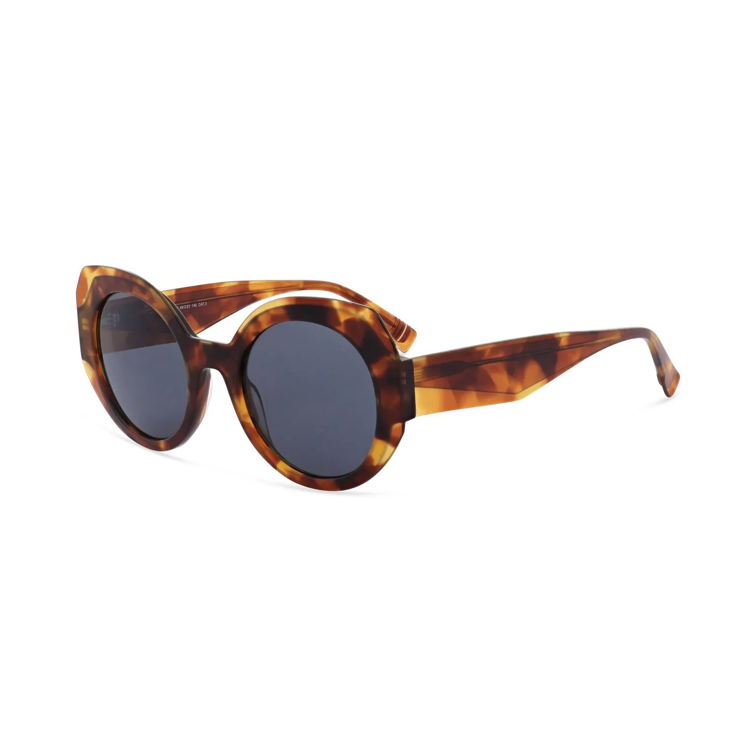Morel Lanzarote 2 Sun Sonnenbrille Grau Rund 49-21 Acetat