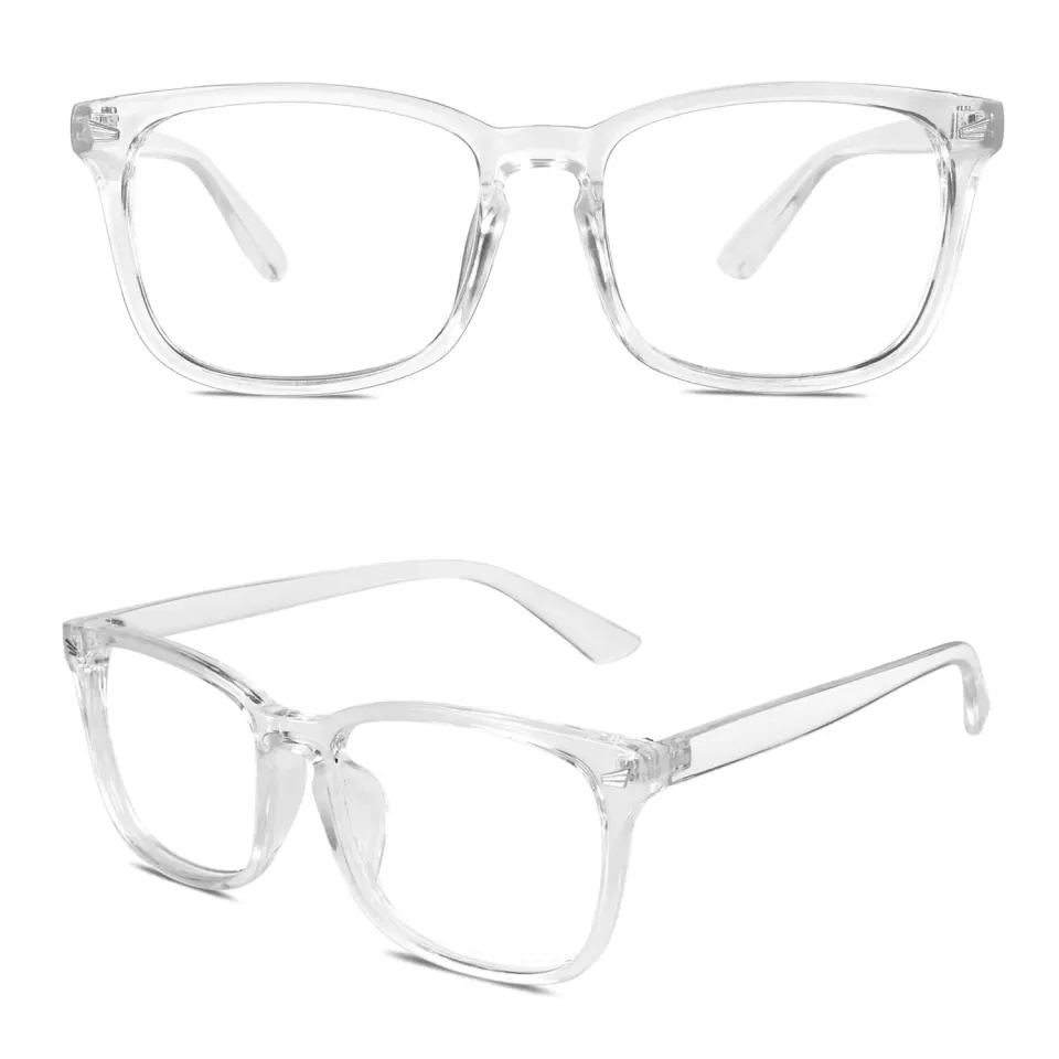 GQUEEN PE2 Hornbrille Transparent ohne Stärke