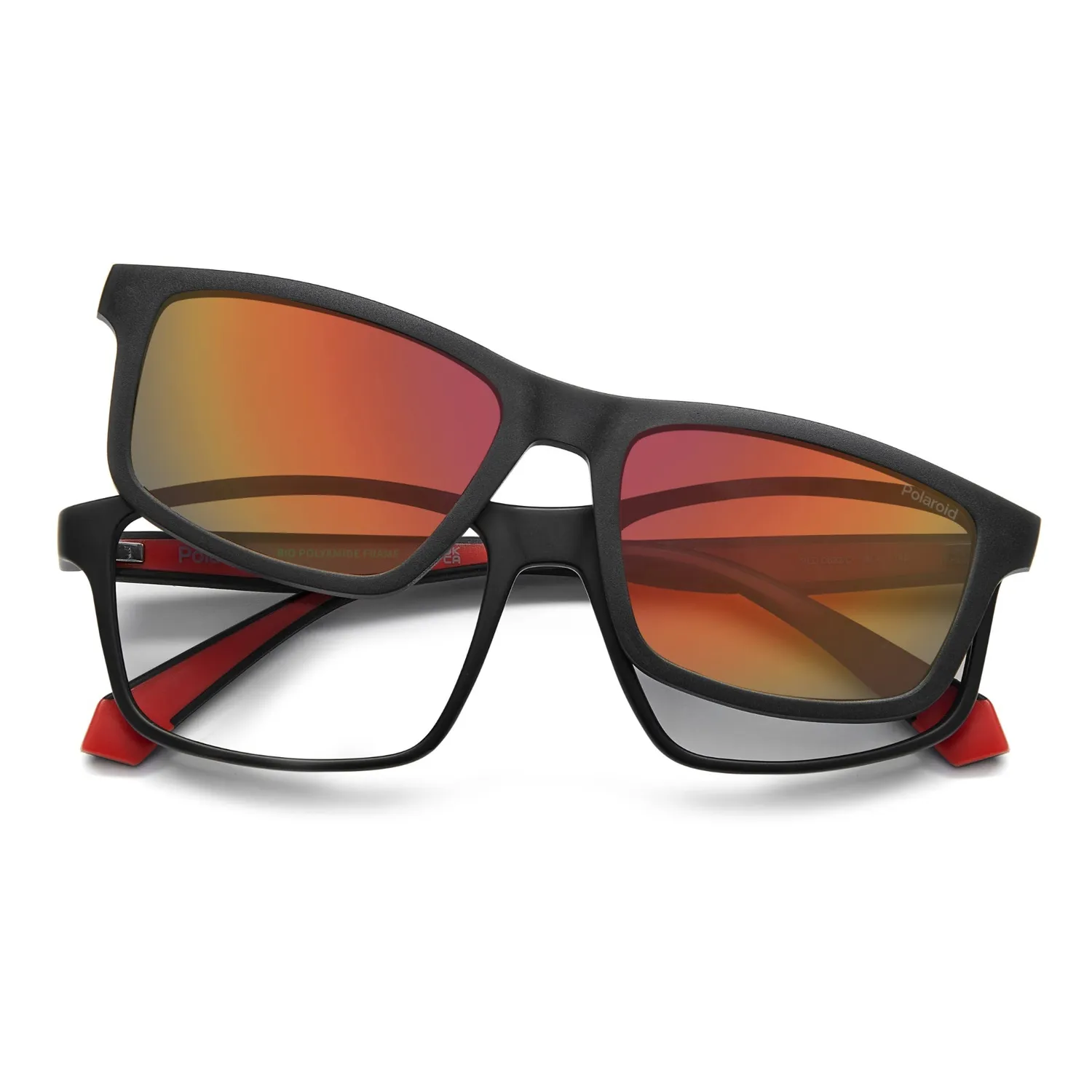 Polaroid PLD D622/C Brille Mattschwarz mit Clip sportlich