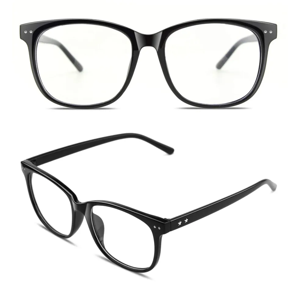 GQUEEN PE1 Hornbrille ohne Stärke schwarz